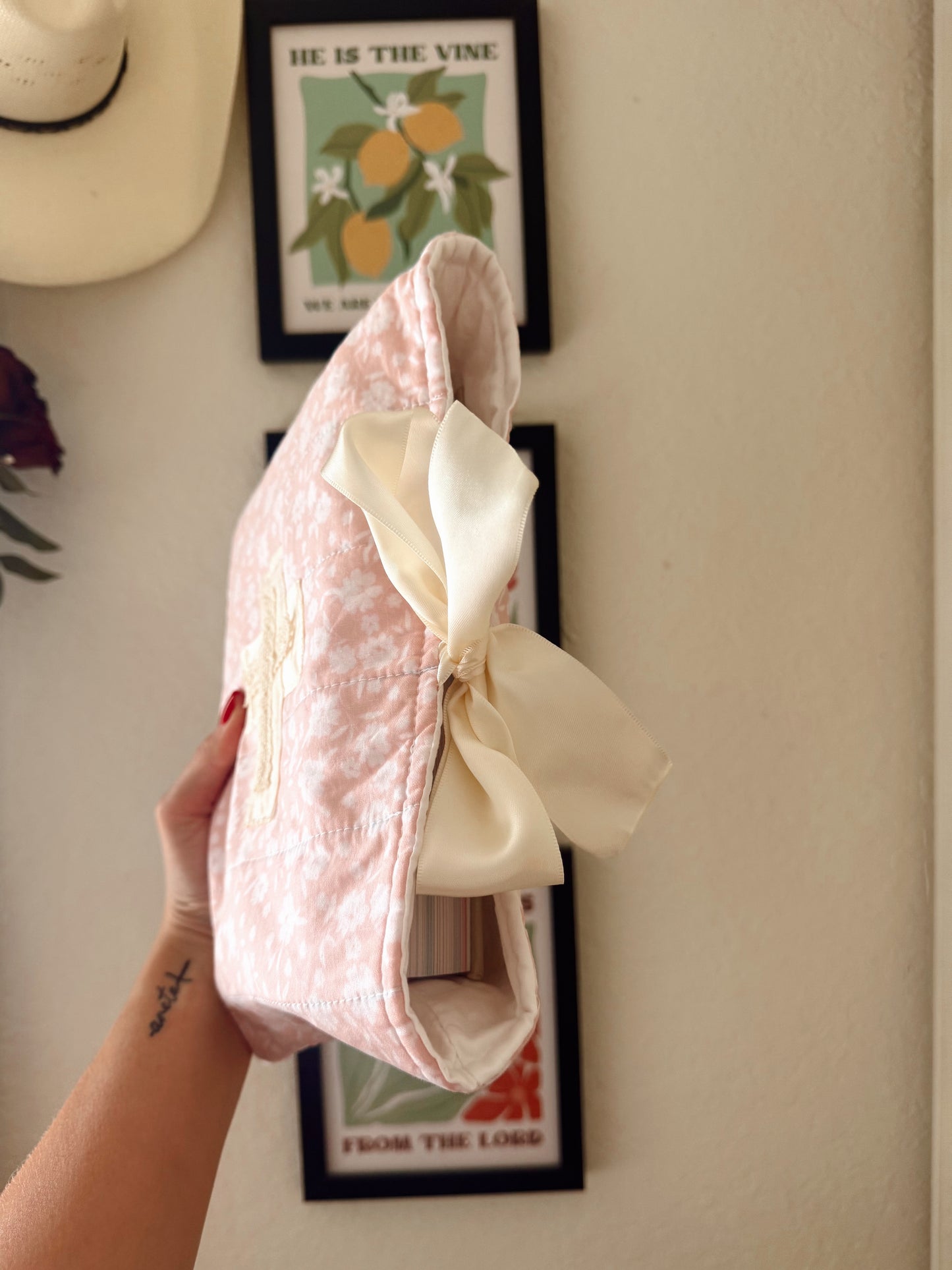 Joyful Blossom Quilted Bible Sleeve