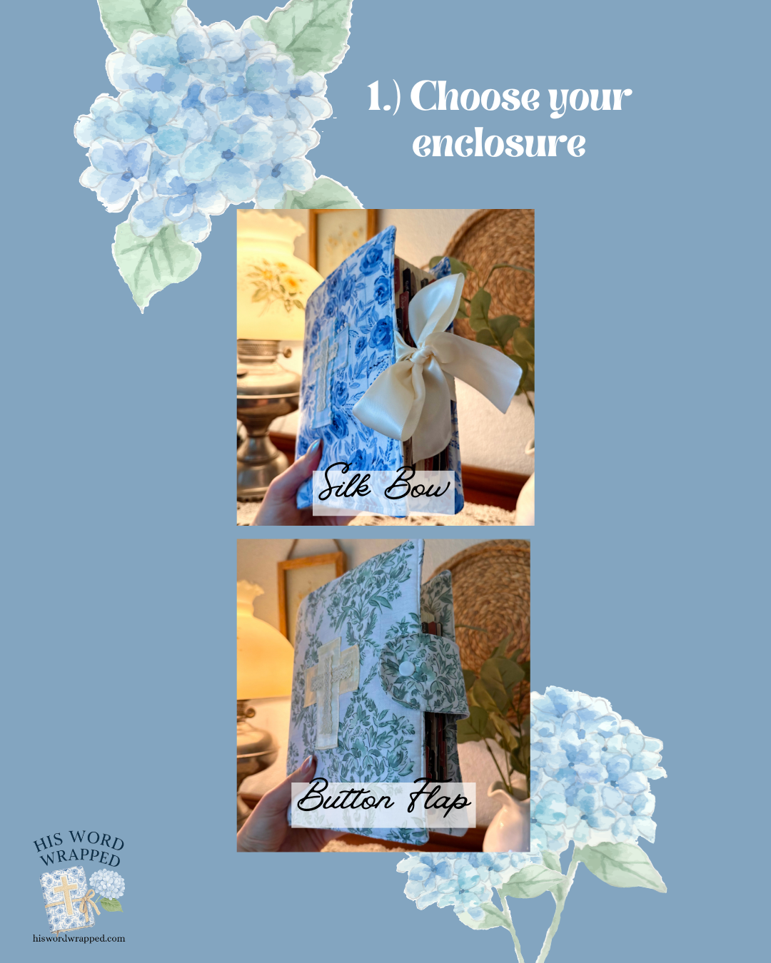 Hydrangea Hymns Quilted Bible Wrap