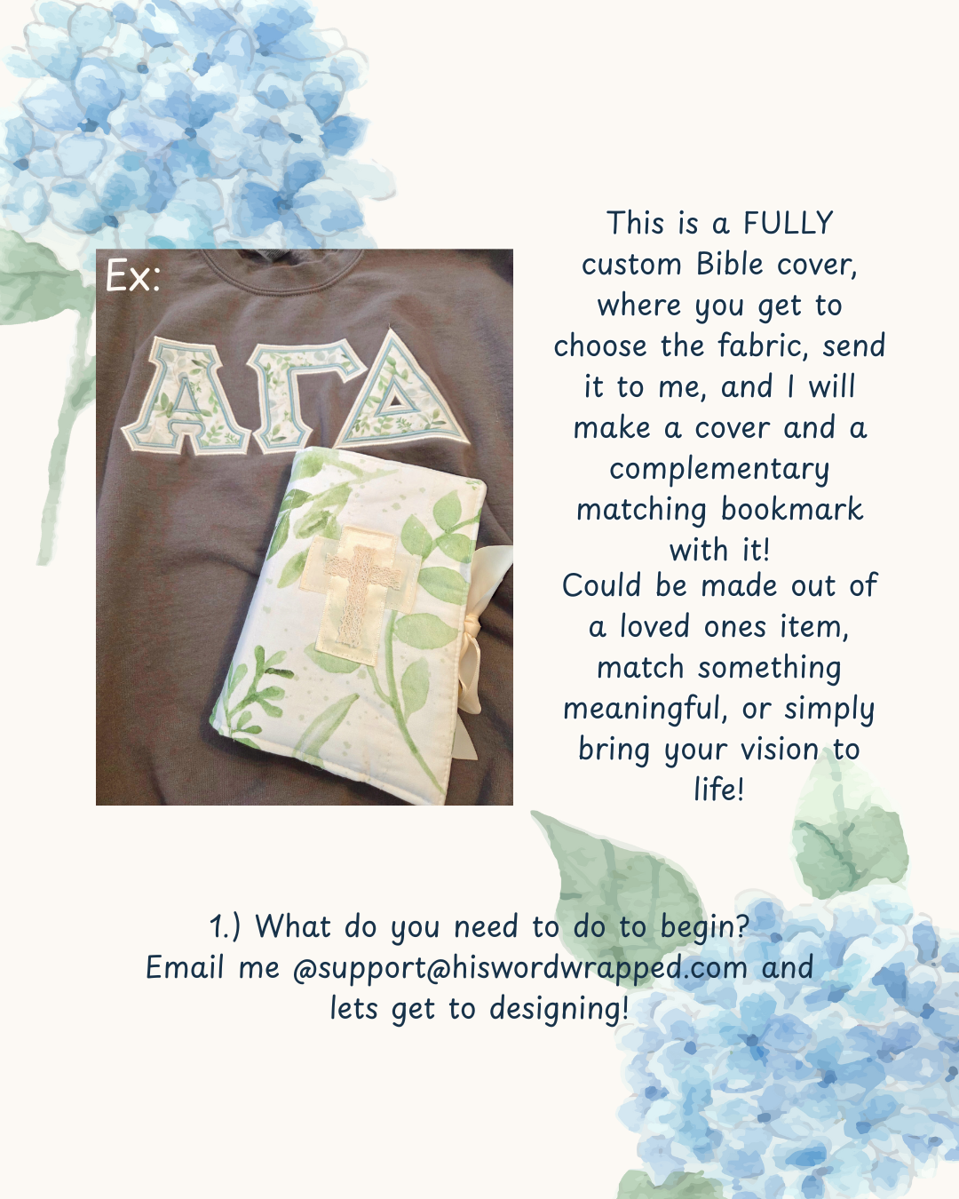 You design! Fully Custom Bible Wrap