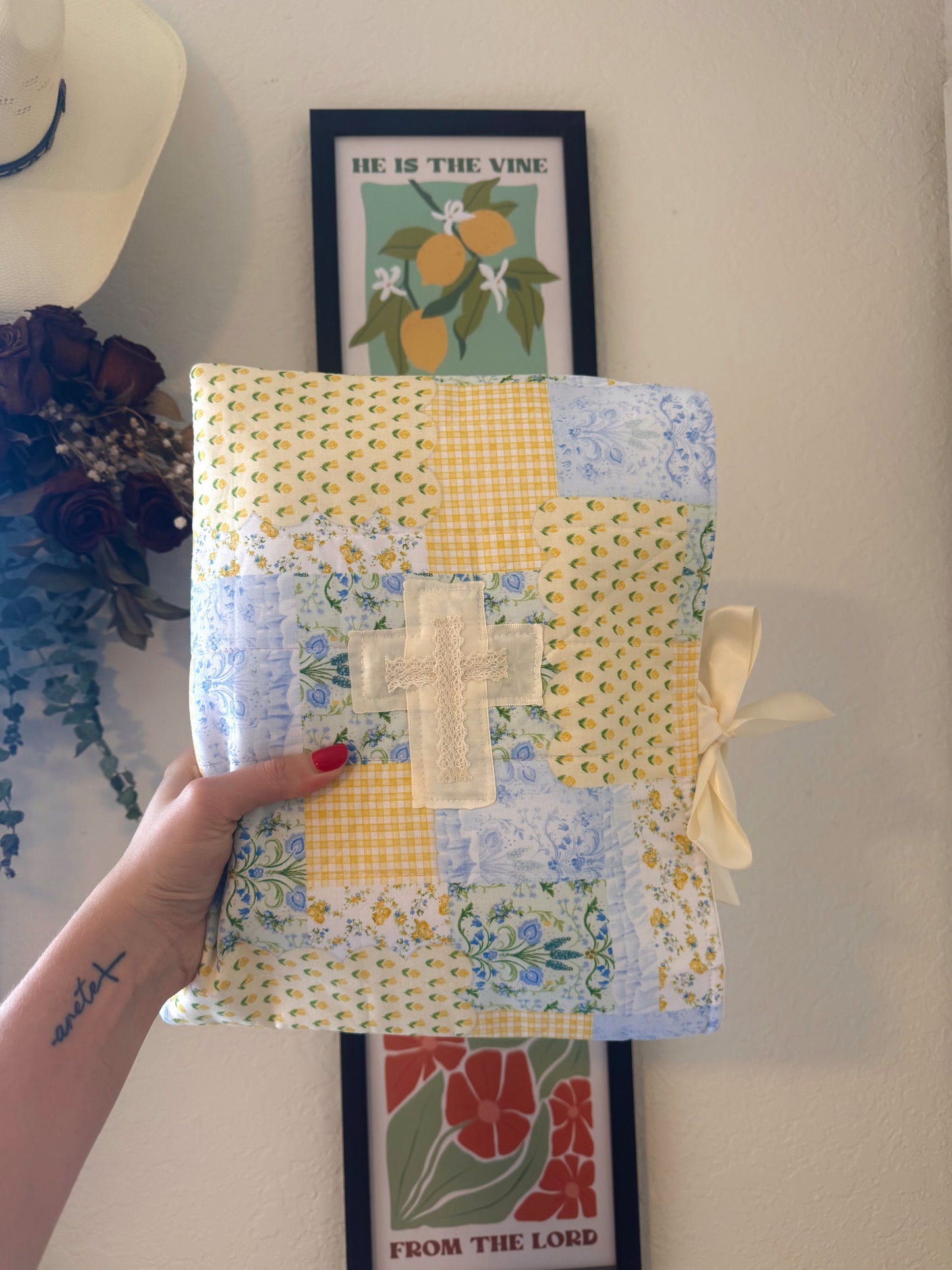 Peaceful Patch Quilted Bible Sleeve