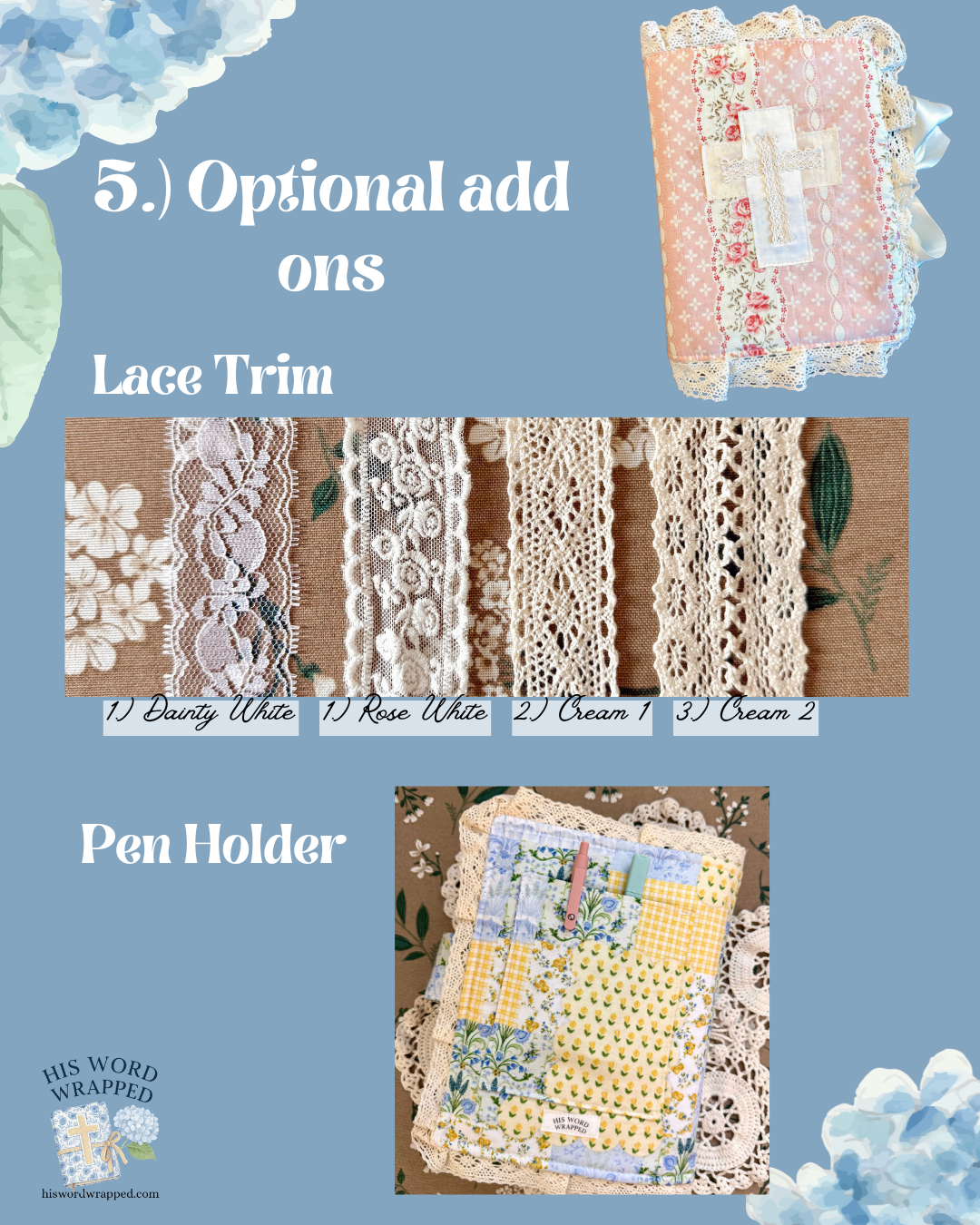 Hydrangea Hymns Quilted Bible Wrap